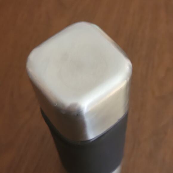 Starbucks Black Rubber Sleeve Square Top Stainless Steel Thermos 16 oz 2005 - Picture 2 of 9